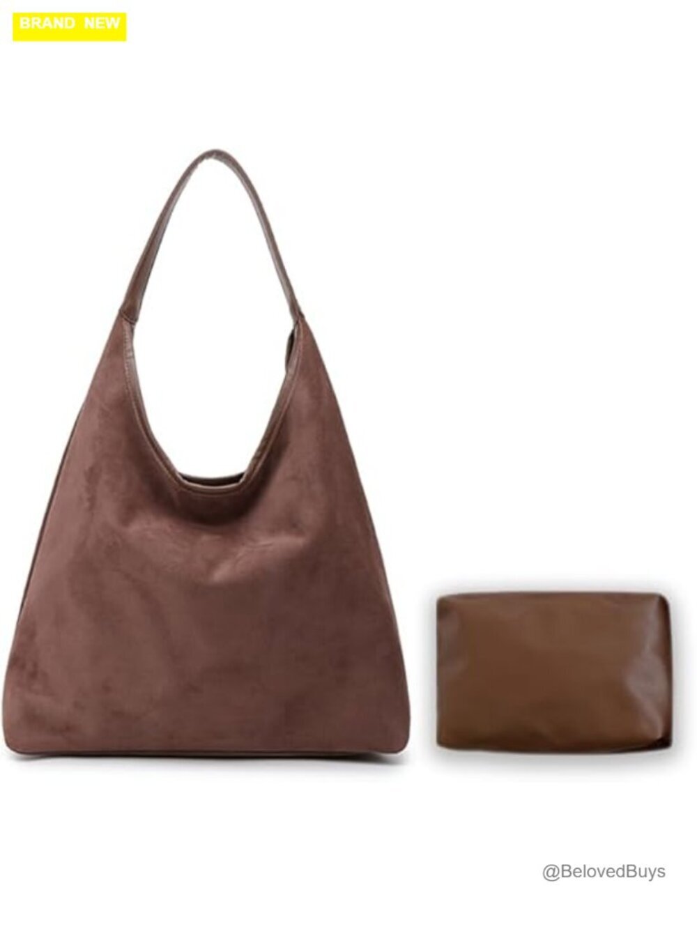Faux Suede Tote Bag Large Capacity Hobo Shoulder Bag